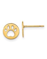 Pip Pie 14k Madi K Kids Pawprint Post Earrings