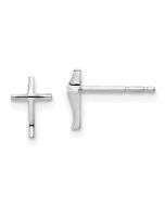 Cotton Buddy 14k Madi K White Gold Cross Post Earrings