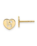 Giggles Bug 14k Madi K Love Heart Post Earrings