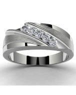 10k White Gold Diamond Wedding Ring Angle