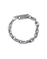 King Baby Oval Link Crosshatch Bracelet