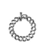 King Baby Day of the Dead Carved Link Bracelet