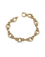Savannah – 14K Yellow Gold Textured Link Bracelet