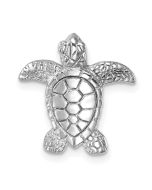 Solea Sterling Silver Rhodium-plated Polished Turtle Tie Pin