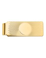 Orion 14k Men's Sunburst Design Money Clip