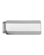 Isolde 14k White Gold Men's Grooved Money Clip