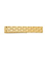 Lumine 14k Men's Textured Basketweave Pattern Tie Bar