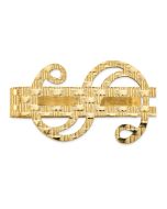 Zevora 14k Polished Textured Dollar Sign Money Clip