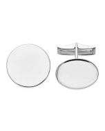 Nocturne 14K WG Mens Circular Cuff Links