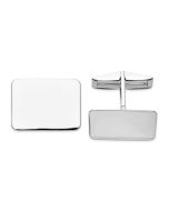 Lyra 14K WG Mens Rectangular Cuff Links