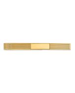 Luzine 14k Men's Grooved Engravable Tie Bar