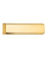 Isolde 14k Men's Grooved Polished Money Clip