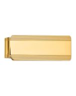 Isolde 14k Men's Grooved Polished Money Clip