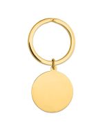Solenne 14k Round High Polished Disc Key Ring