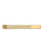  14k Mens Grooved Engravable Tie Bar