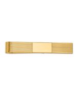 Mirelle 14k Mens Grooved Engravable Tie Bar