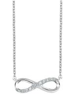 Sterling Silver Infinity Diamond Pendant