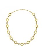 Aurelia Links 14K Yellow Gold Diamond Oval Link Necklace