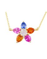 Princessa Multicolor Flower Necklace