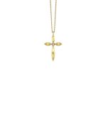 10k Yellow Gold .20ctw Diamond Cross Necklace