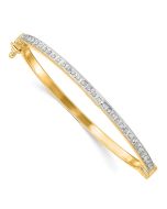 Bunny Pie Diamond Fascination Diamond Mystique Sterling Silver 18K Gold-plated Diamond Baby Bangle