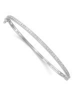 Caelum Diamond Fascination Diamond Mystique Sterling Silver Platinum-plated carart Diamond Bangle