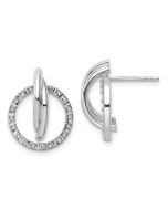 Dreamy Spark Diamond Fascination Diamond Mystique Sterling Silver Platinum-plated Diamond Post Earrings