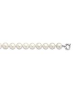 Brilliant Ember Majestik Sterling Silver Rhodium-plated 14-15mm White Imitation Shell Pearl Hand-knotted Necklace