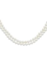 Gleaming Brook Majestik 8-9mm White Imitation Shell Pearl Hand-knotted Endless Slip-on Necklace