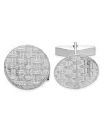 Nocturne Sterling Silver Rhodium-plated Cuff Links