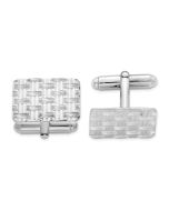 Novelle Sterling Silver Rhodium-plated Cuff Links
