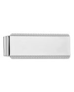 Valora Sterling Silver Rhodium-plated Satin Front Satin Back Money Clip