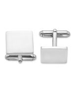 Aurayne Sterling Silver Rhodium Plated Square Cuff Links