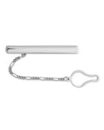 Aria Sterling Silver Rhodium Plated Tie Clip