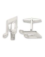 Zevora Sterling Silver Music Note Cuff Links