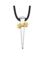 Sentimental Expressions Sterling Silver Gold-plated No Greater Love Nail 16 Inch Necklace