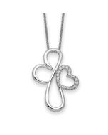 Sentimental Expressions Sterling Silver Rhodium-plated CZ Everlasting Love 18in Necklace