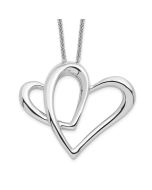 Sentimental Expressions Sterling Silver Rhodium-plated Mother A Part of My Heart 18 Inch Necklace