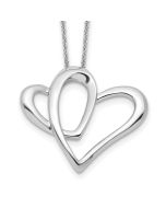 Sentimental Expressions Sterling Silver Rhodium-plated Daughter A Part of My Heart 18 Inch Necklace