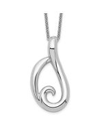 Sentimental Expressions Sterling Silver Rhodium-plated Friendship 18in Necklace