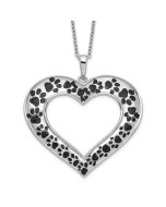 Sentimental Expressions Sterling Silver Rhodium-plated Antiqued Animal Lover 18in. Necklace