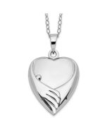 Sentimental Expressions Sterling Silver Rhodium-plated Forever My Baby Ash Holder 18 Inch Necklace