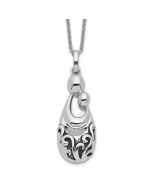 Sentimental Expressions Sterling Silver Rhodium-plated Mother's Pride and Joy 18in. Necklace