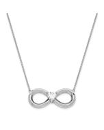 Sentimental Expressions Sterling Silver Rhodium-plated CZ Antiqued Forever 19in. Necklace