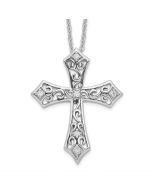 Sentimental Expressions Sterling Silver Rhodium-plated CZ I Still Believe 18in. Necklace