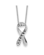 Sentimental Expressions Sterling Silver Rhodium-plated Antiqued Citizens Against Animal Cruelty 22in Necklace