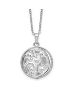 Sentimental Expressions Sterling Silver Rhodium-plated Antiqued Goodnight Ash Holder 18 Inch Necklace