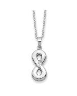 Sentimental Expressions Sterling Silver Rhodium-plated CZ Infinity Ash Holder 18 Inch Necklace