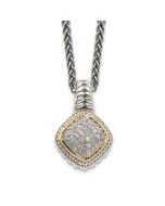 Cool Brook Shey Couture Sterling Silver with 14K Accent 18 Inch Diamond Necklace