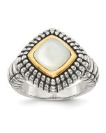Camellia Gilt Pearl Ring